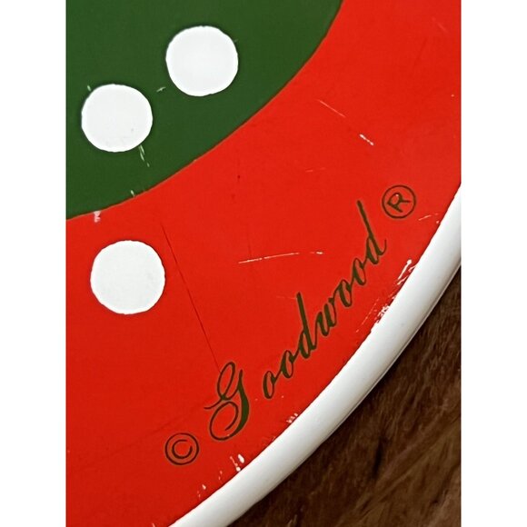 Vintage GoodWood Teak Cheese Cracker Tray Christmas Tree Tile Charcuterie Board - Picture 3 of 9